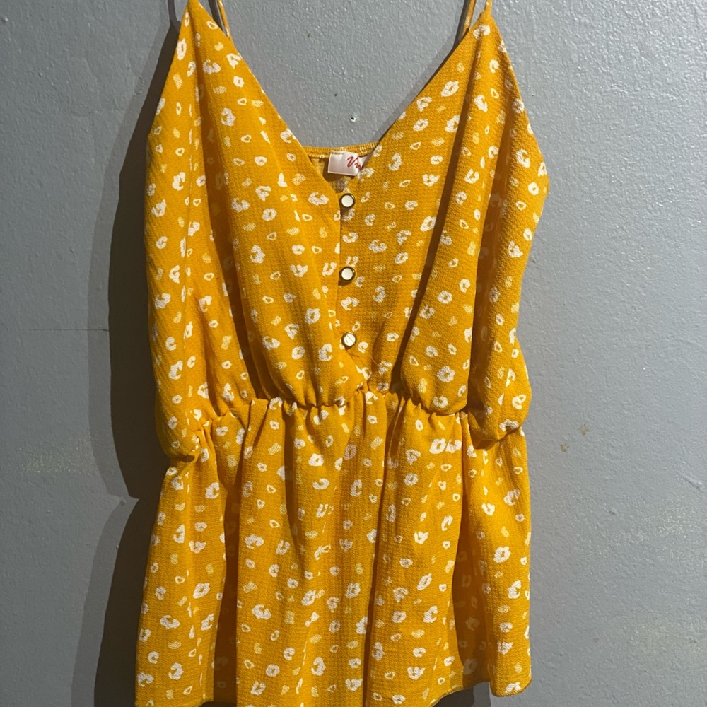 Mustard peplum top